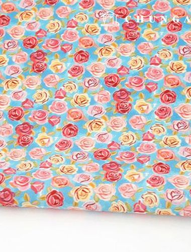 Eco-friendly antibacterial and anti-inflammatory fabric E-DTP cotton20 count rose blooming