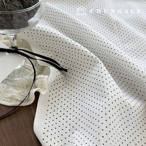cotton20 count white background black dots