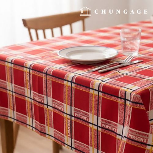 Cotton Oxford 20 count Person Red Check