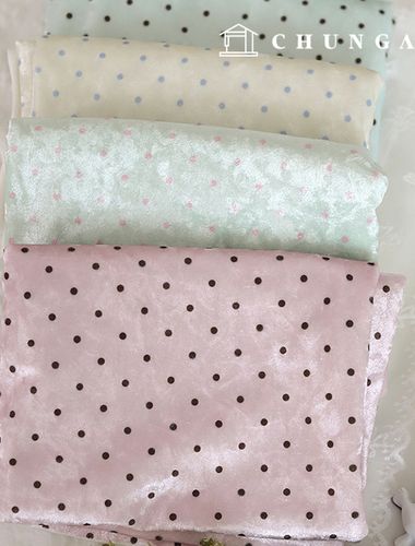 Velvet Fabric Lovely Dot 4 Types