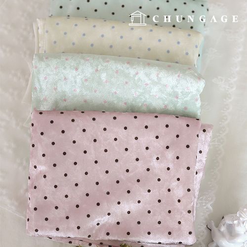 Velvet Fabric Lovely Dot 4 Types