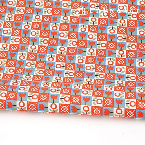 Eco-friendly antibacterial and anti-flammable fabric E-DTP cotton 20 count Flower Tile