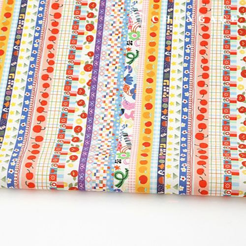 Eco-friendly antibacterial and anti-flame fabric E-DTP cotton 20 count fruity patchwork