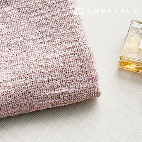 Metallic Poly Tweed Wide Width Shine Pink