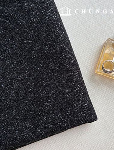 Poly tweed fabric Black