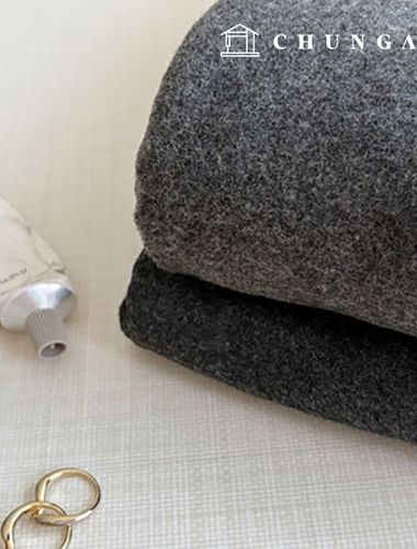 Wool Fleece Fabric Plain Reversible 2 Types