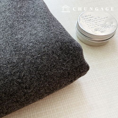 Spandex Napping Plain Charcoal