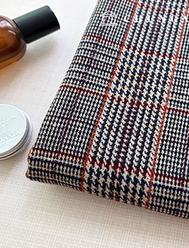 Reversible Check Fabric Yarn-dyed Plain Black
