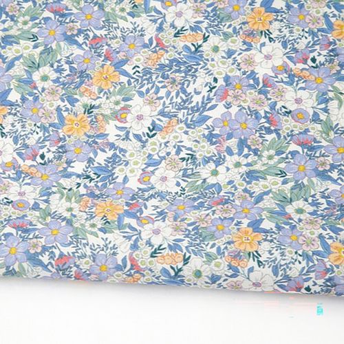 Eco-friendly Antibacterial and Anti-Flame Fabric E-DTP Cotton 20 Count Blue Serena