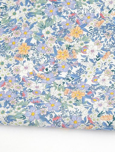 Eco-friendly Antibacterial and Anti-Flame Fabric E-DTP Cotton 20 Count Blue Serena
