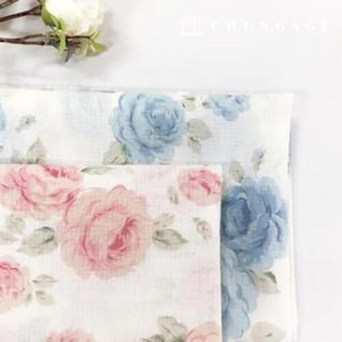 Linen Floral Patterns Oscar Rose 2 Types 1305