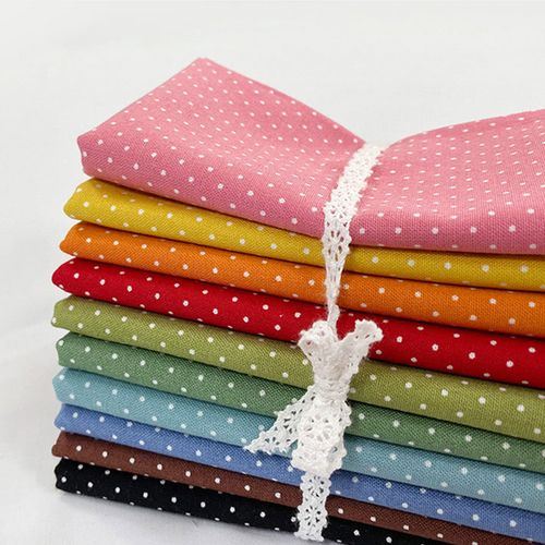 Fabric Package, Fabric Scraps, Dot Fabric, Doll, Making Dog Clothes, 20 Count, Colored Background 1mm, Dot Rainbow, 10 Pack, 55x45cm, 9538