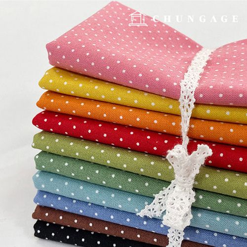 Fabric Package, Fabric Scraps, Dot Fabric, Doll, Making Dog Clothes, 20 Count, Colored Background 1mm, Dot Rainbow, 10 Pack, 55x45cm, 9538