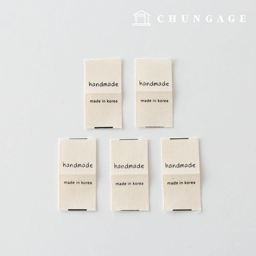 Insert Label Cotton Label Mini Handwritten Handmade 5-Pack