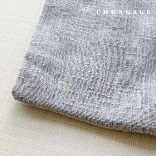 Linen Gauze Slub Blue Light Gray 9575