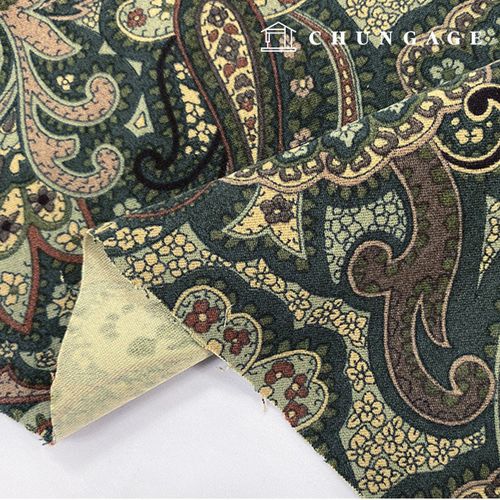 Polyester Span Greener Paisley 913