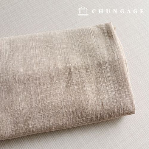 Linen Gauze Slub Plain Cotton Natural 9571