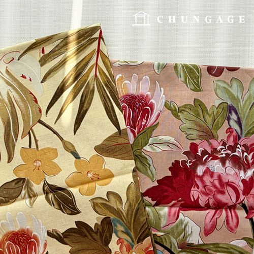 Linen Fabric Tropical 2 Types 9564