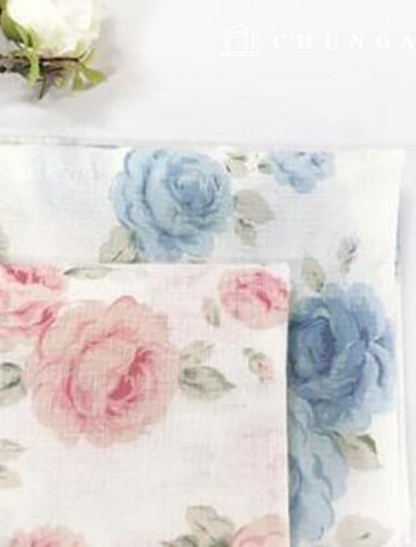 Linen Floral Patterns Oscar Rose 2 Types 1305