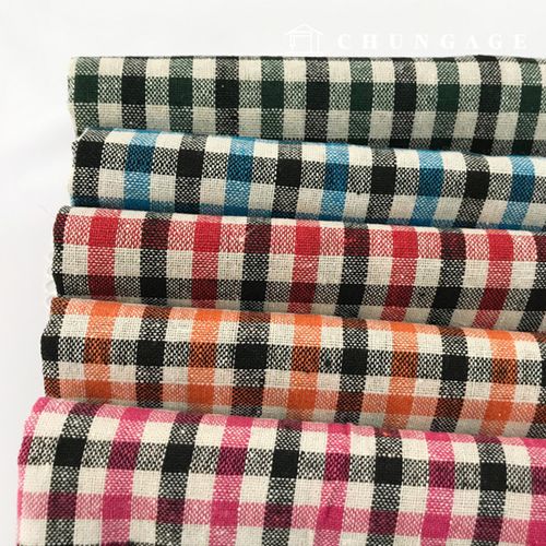 Limited Edition Oxford Yarn-dyed Check Fabric Wide Width Colorful Check 5 Types 6280