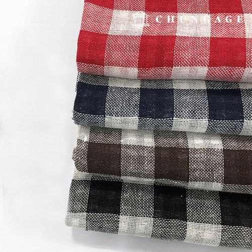 Gauze Fabric Check Double Gauze Double-sided Pre-dyed Check 4 Types 6125