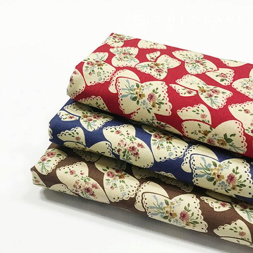 Cotton Fabric Flower Patterns Fabric Ribbon Flower 3 Types 2347