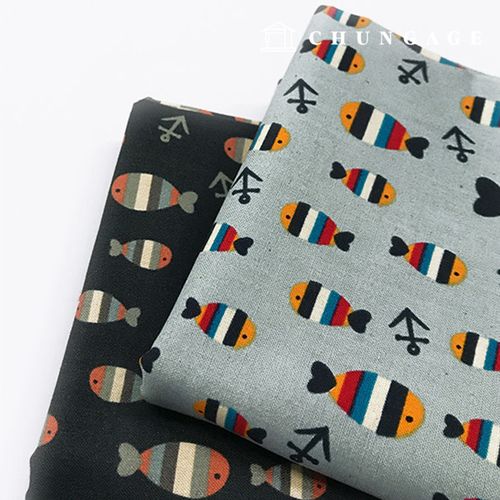 Cotton Fabric Fish Fabric 20 count Marine Fish 2 types 2340