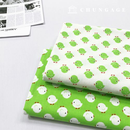Cotton Animal Fabric 20 Count Chick Picnic Green 2 Types 2322