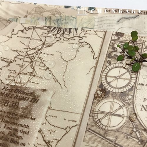 Waterproof Cloth Laminate Waterproof Fabric 20 Count Navigation Map Gray 3018