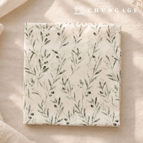 cotton napping microfiber fleece fabric Winter 20 count floral pattern Flower Fabric Rustic Olive